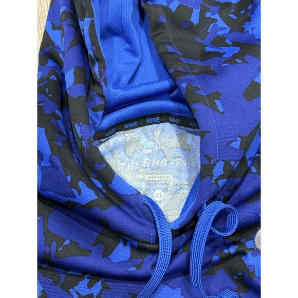Nike DRI-FIT Therma Fit Pouch Blue Camp Hoodie Men's Size XL Long Sleeve - Picture 4 of 7
